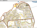 Plan cadastral de Limoges, montrant des parcelles résidentielles et des voies. Le cadastre de Montargis n'est pas visible ici.