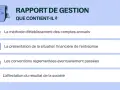 Le rapport de gestion sci détaille la méthode des comptes annuels, la situation financière, les conventions et l'affectation du résultat.