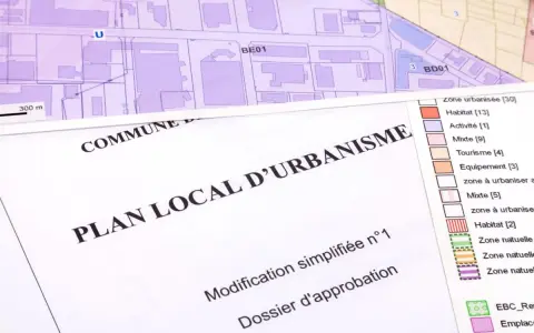 Plan local d'urbanisme d'Antibes, avec carte et légende détaillant les zones (habitat, activité, mixte, tourisme).