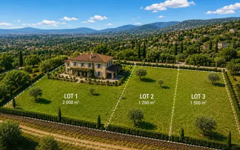 Magnifique villa avec trois parcelles de donation terrain constructible. Vue panoramique sur les collines.