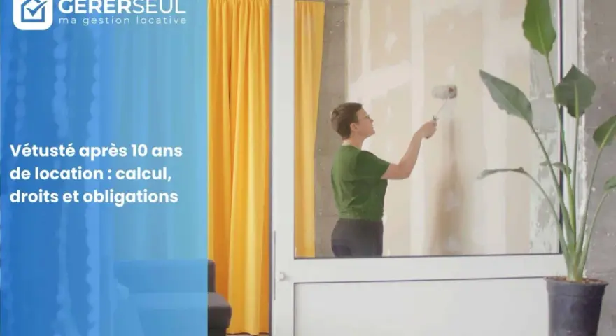 Une femme repeint un mur, illustrant la vétusté après 10 ans de location et les démarches à suivre.