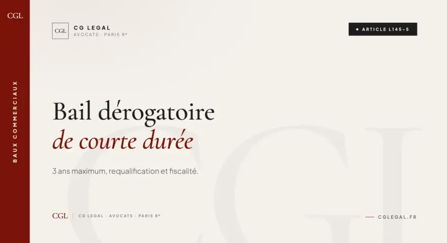 Modèle de bail dérogatoire pour une courte durée, maximum 3 ans. Informations juridiques et fiscales.